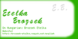 etelka brozsek business card